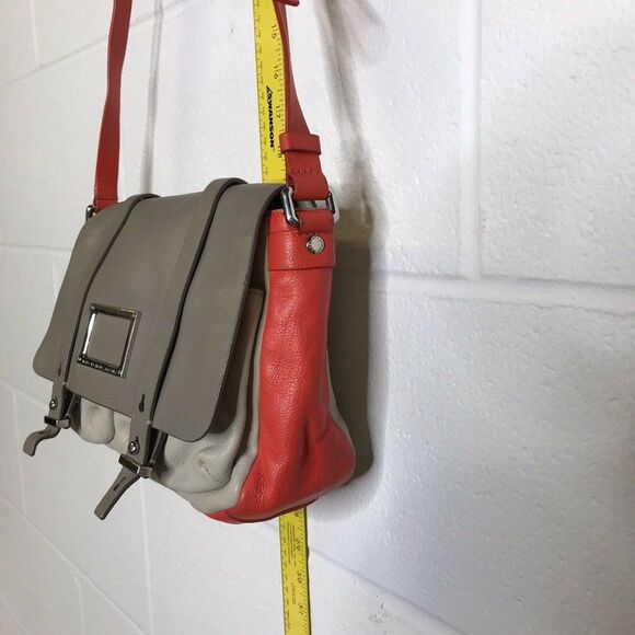 Marc by Marc Jacobs Womens Werdie Crossbody Messenger Bag Beige Taupe Orange - Picture 5 of 12